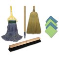 Boardwalk 60 in L Cleaning Kit, Blue, Cotton/Rayon/Synthetic BWKCLEANKIT